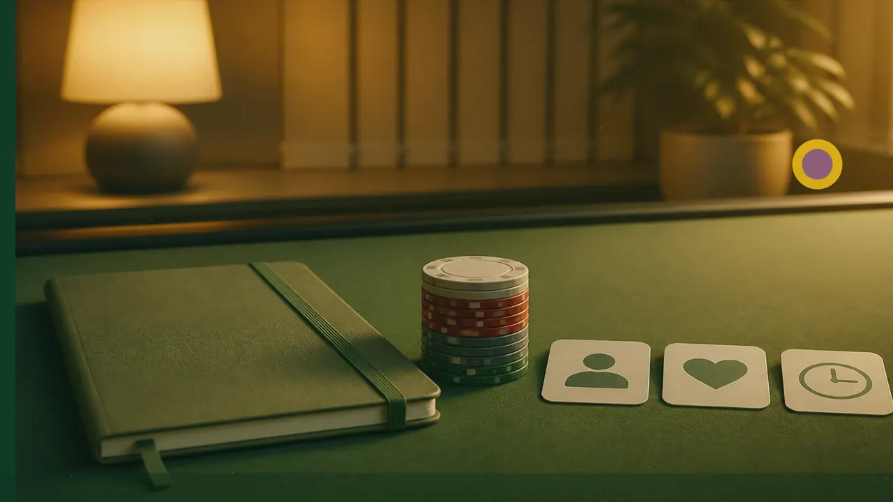 Wall split between festive picture icons and blurred number slips